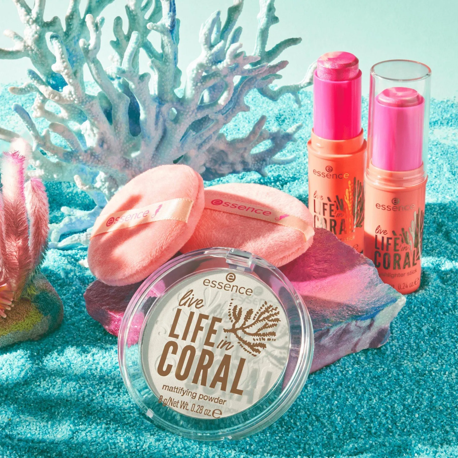 essence Pinceles Y Brochas>Borlas para polvos live LIFE in CORAL