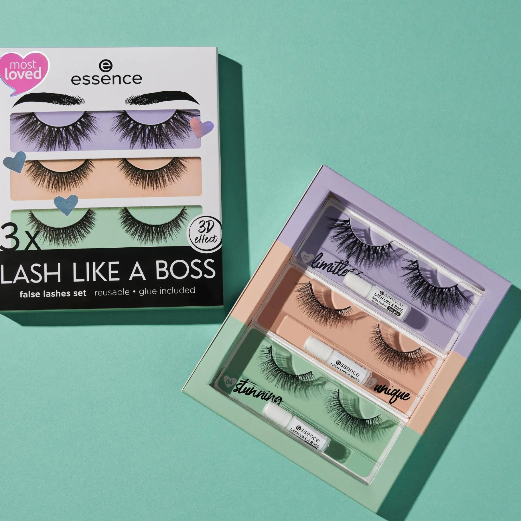 essence Pestañas Artificiales>Set de pestañas artificiales x3 LASH LIKE A BOSS